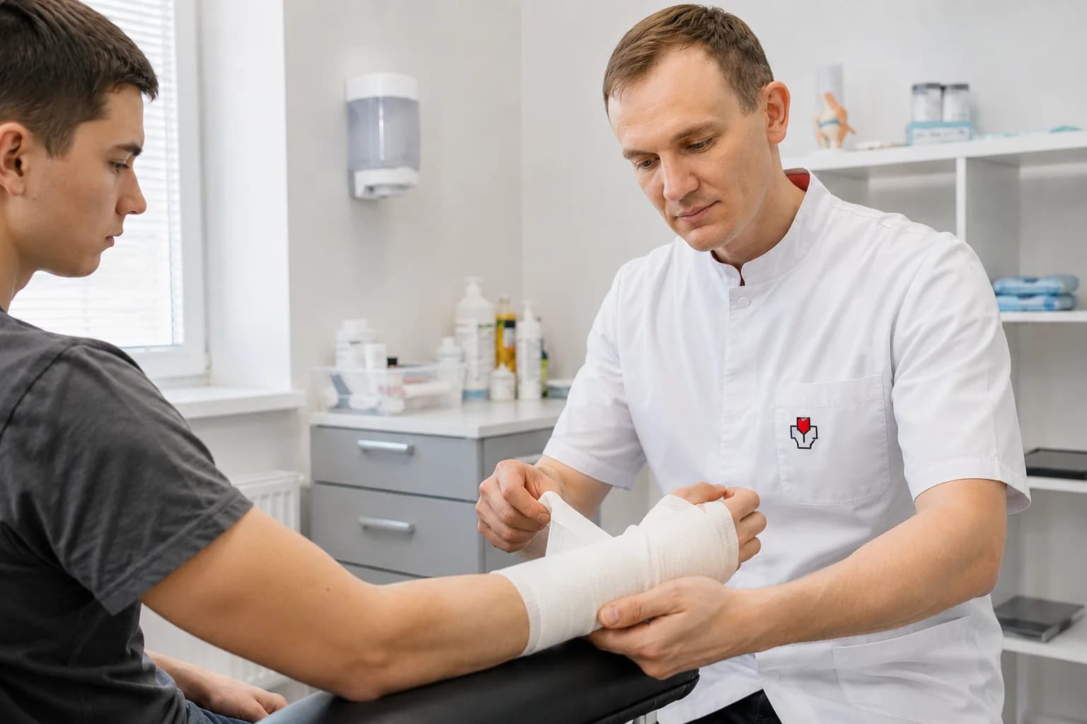 Application of an immobilization dressing